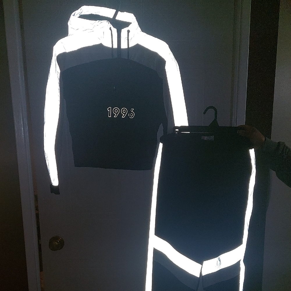 Reflective Black and White Jumpsuit